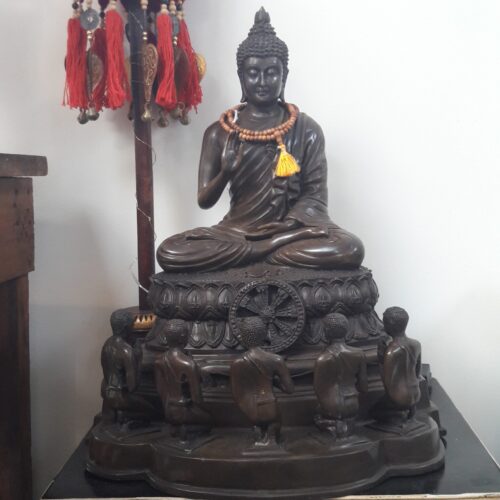 Thaise boeddha 'Dharma chakra' van brons, Mordor Alkmaar