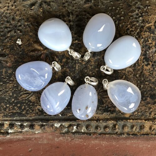 Hanger Blauw Chalcedoon